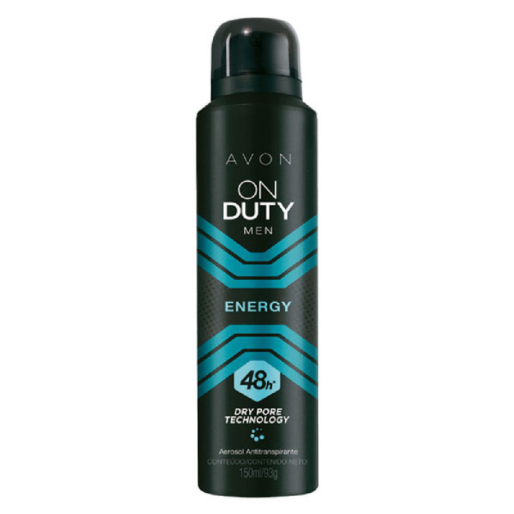 Desodorante Aerossol Antitranspirante On Duty Men Energy - 150 ml