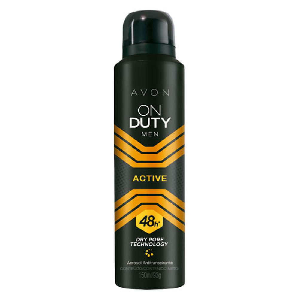 Desodorante Aerossol Antitranspirante On Duty Men Active - 150 ml