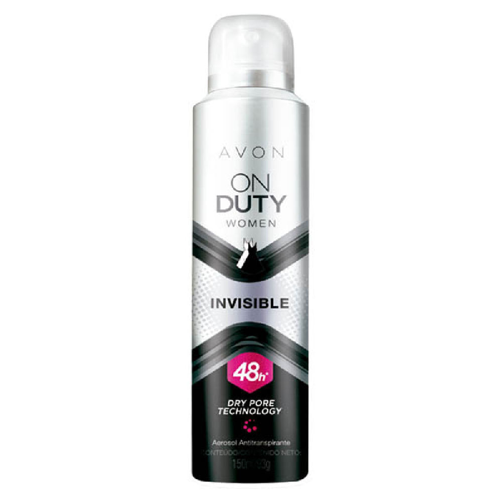 Desodorante Aerossol Antitranspirante On Duty Women Invisible - 150 ml