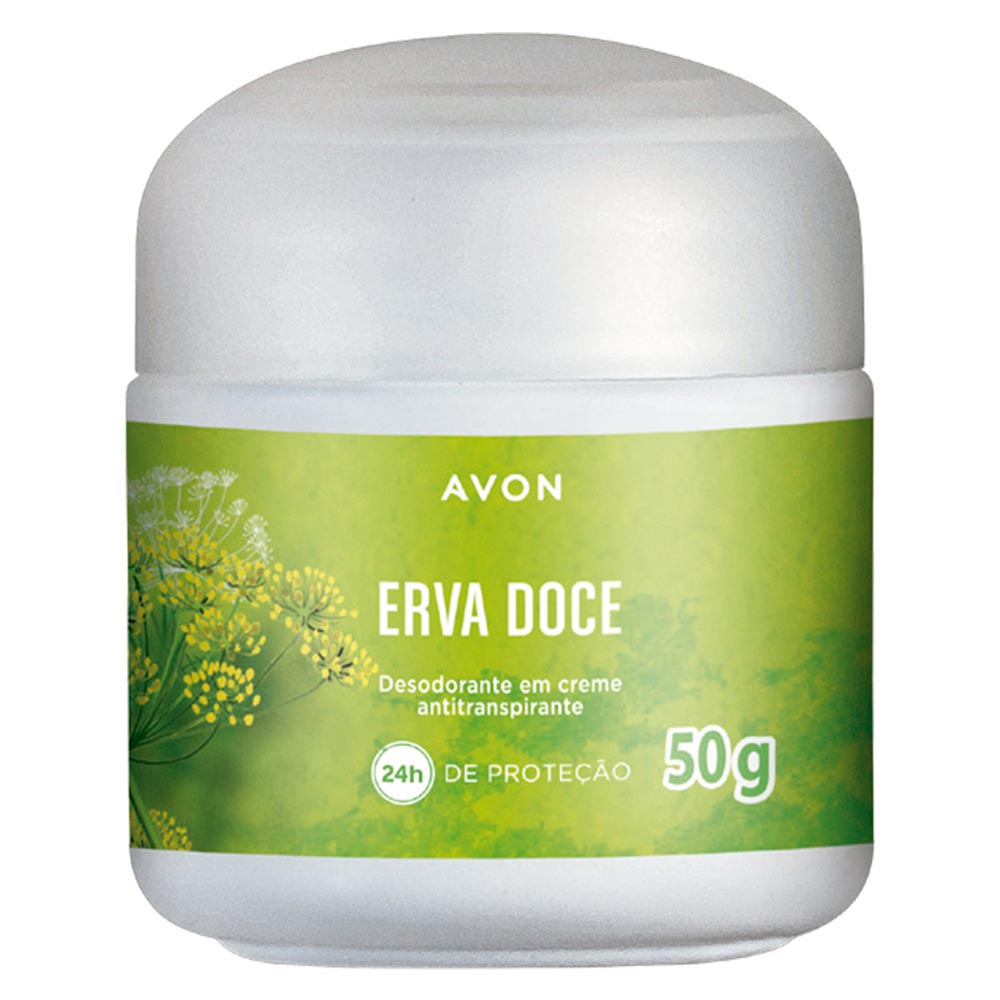 Desodorante em Creme Antiranspirante Erva Doce - 50 g