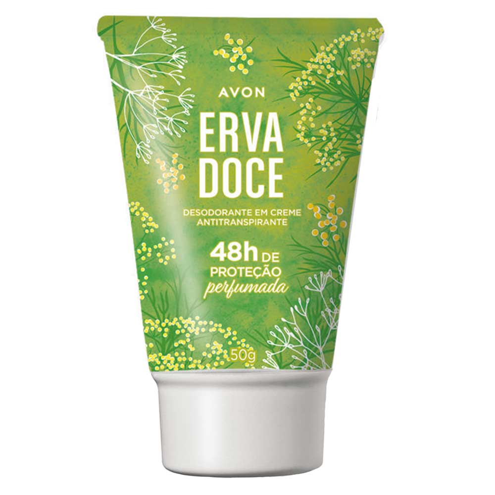 Desodorante em Creme Antitranspirante Erva Doce - 50 g