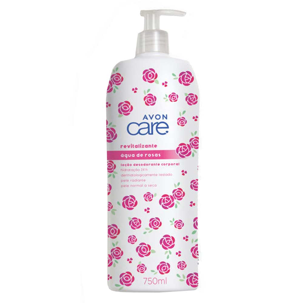 Loção Desodorante Corporal Avon Care Água de Rosas - 750ml