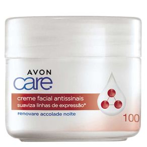 Creme Facial Avon Care Antissinais Noite - 100g Menor preço em Creme Facial Avon Care Antissinais Noite - 100g