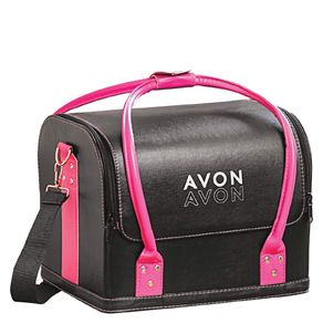 Maleta de Maquiagem Avon Preta e Rosa - 2,3kg Menor preço em Maleta de Maquiagem Avon Preta e Rosa - 2,3kg