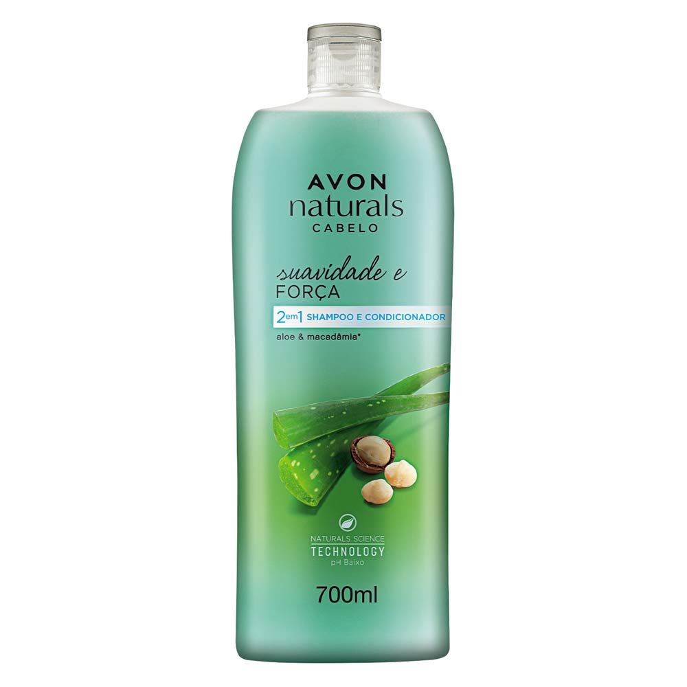 Shampoo e Condicionador 2 em 1 Naturals Suavidade e Força - 700 ml